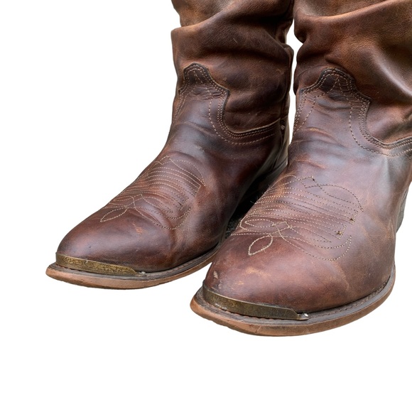 Durango Women’s Distressed Slouch Brown Leather Slouchy Western Boots Size 10 - Picture 6 of 15